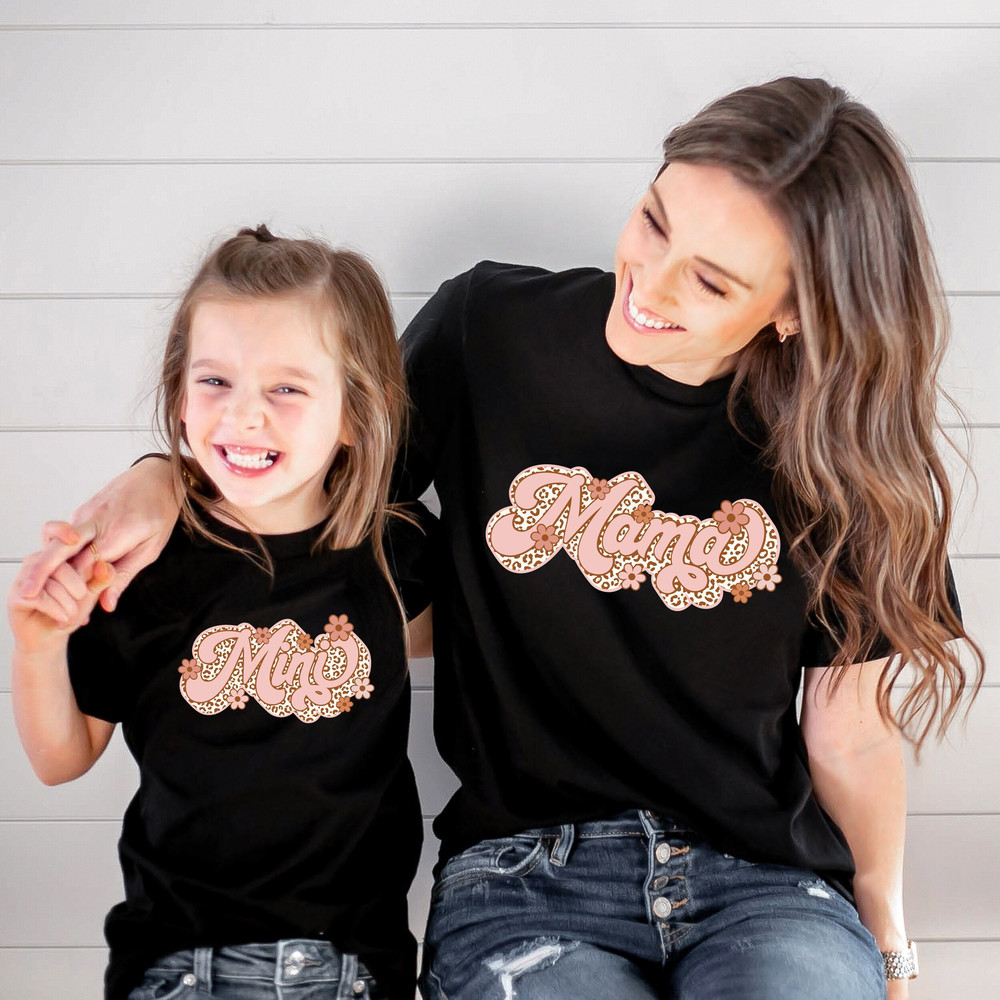 Mama and Mini Matching Shirts, Mama and Mini Leopard Shirt, Mommy and Me Matching Shirts, Leopard Mama Shirt, Mother's Day Gift - 1.jpg