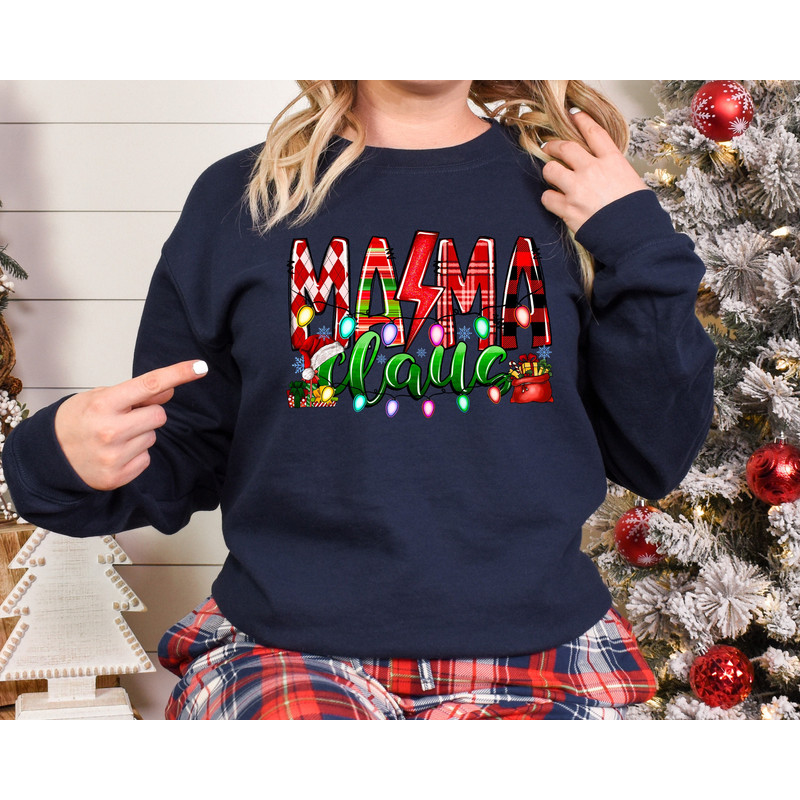 Mama Claus Shirt, Christmas Shirt For Woman, Christmas Mama Shirt, Gift For Mom, Cute Christmas Tee, Christmas Gift for Her, Holiday Shirt - 1.jpg