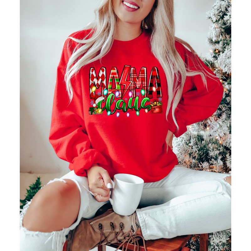 Mama Claus Shirt, Christmas Shirt For Woman, Christmas Mama Shirt, Gift For Mom, Cute Christmas Tee, Christmas Gift for Her, Holiday Shirt - 3.jpg