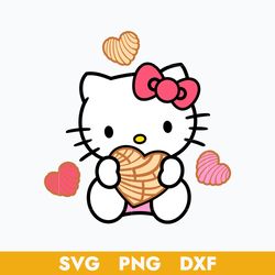 concha hello kittysvg, hello kitty svg, kitty cat svg, cartoon svg, png dxf digital file
