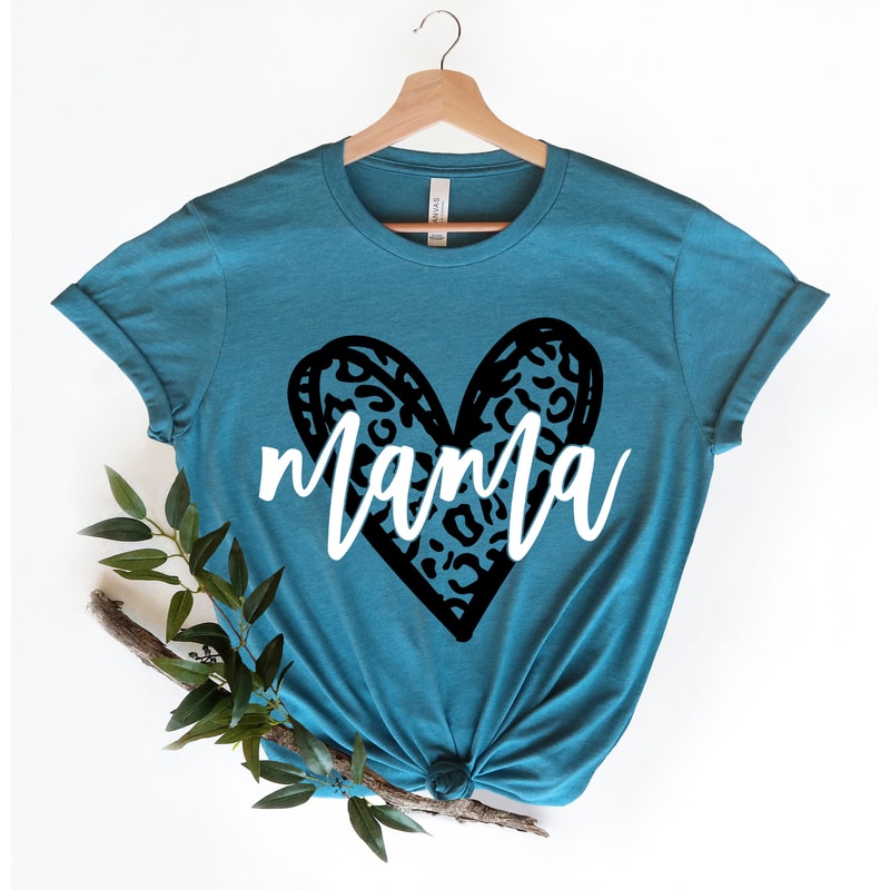 Mama Shirt, Mama Heart Shirt, Mothers Day Gift, Custom Shirt for Mothers, Mom Tshirt, Mommy Tee, Mom Personalization Gift, New Mommy Gift - 2.jpg