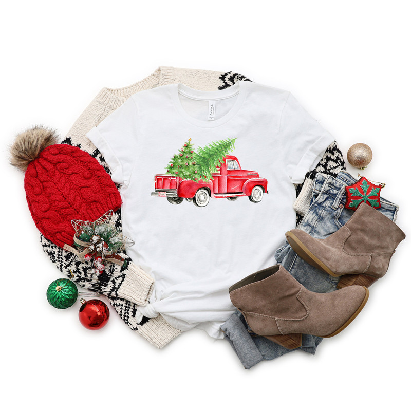 Merry Christmas Truck,Red Truck Shirt, Christmas Tree Shirt,Merry Christmas,Christmas Matching Family Shirt,Christmas Truck Family Shirt - 2.jpg