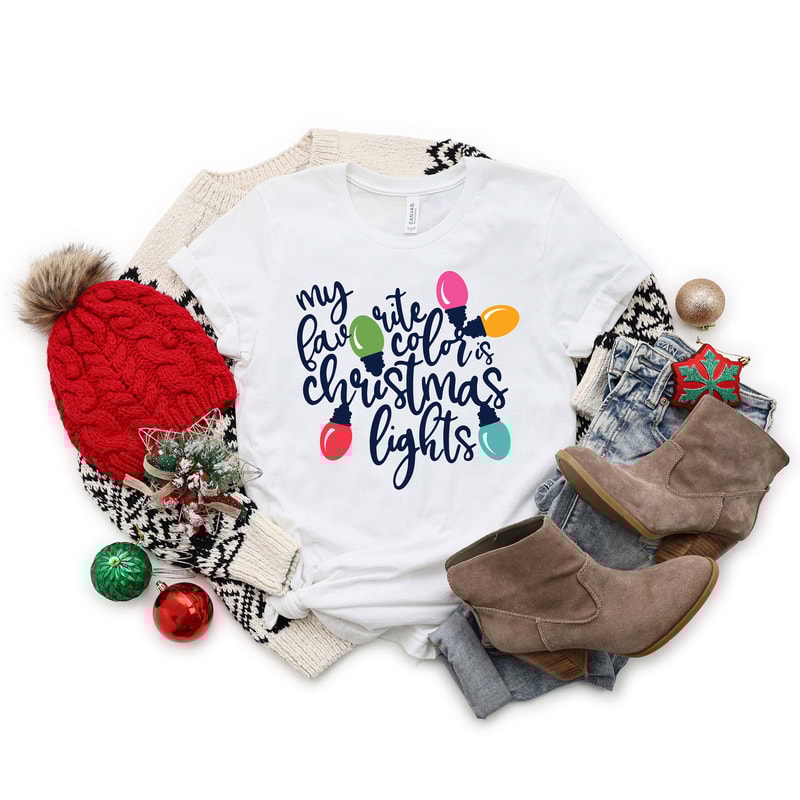 My favorite color is Christmas lights,Merry Christmas Tee,Christmas shirt,Christmas Family Shirt,Christmas Gift, Holiday Gift,Matching Shirt - 2.jpg