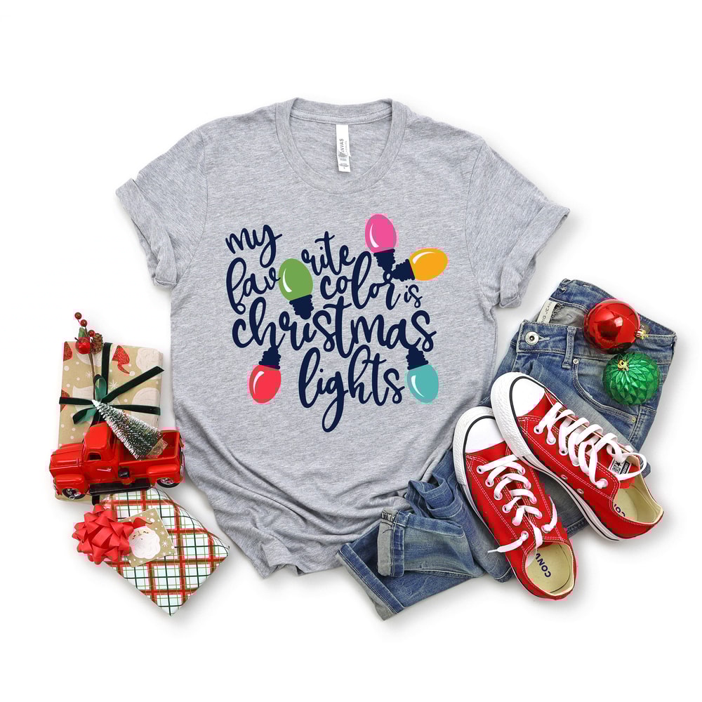 My favorite color is Christmas lights,Merry Christmas Tee,Christmas shirt,Christmas Family Shirt,Christmas Gift, Holiday Gift,Matching Shirt - 4.jpg