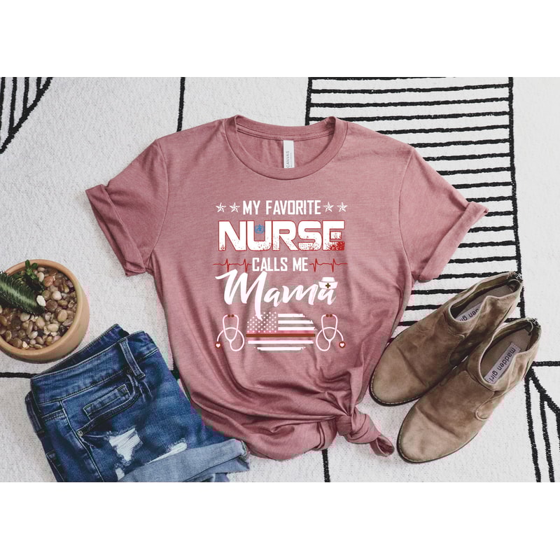 My favorite nurse calls me mom, Nurse Mom Shirt,Nurse mom gifts, proud nurse mom of nurse mother of nurse, nursing graduation,mom,nurse - 1.jpg