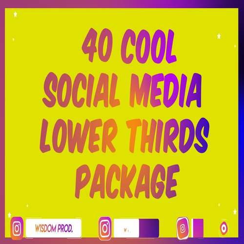 40 Trendy! Social Media Lower Thirds - Premiere Pro Templates | Instagram | TikTok | Discord | Animated Call to Actions