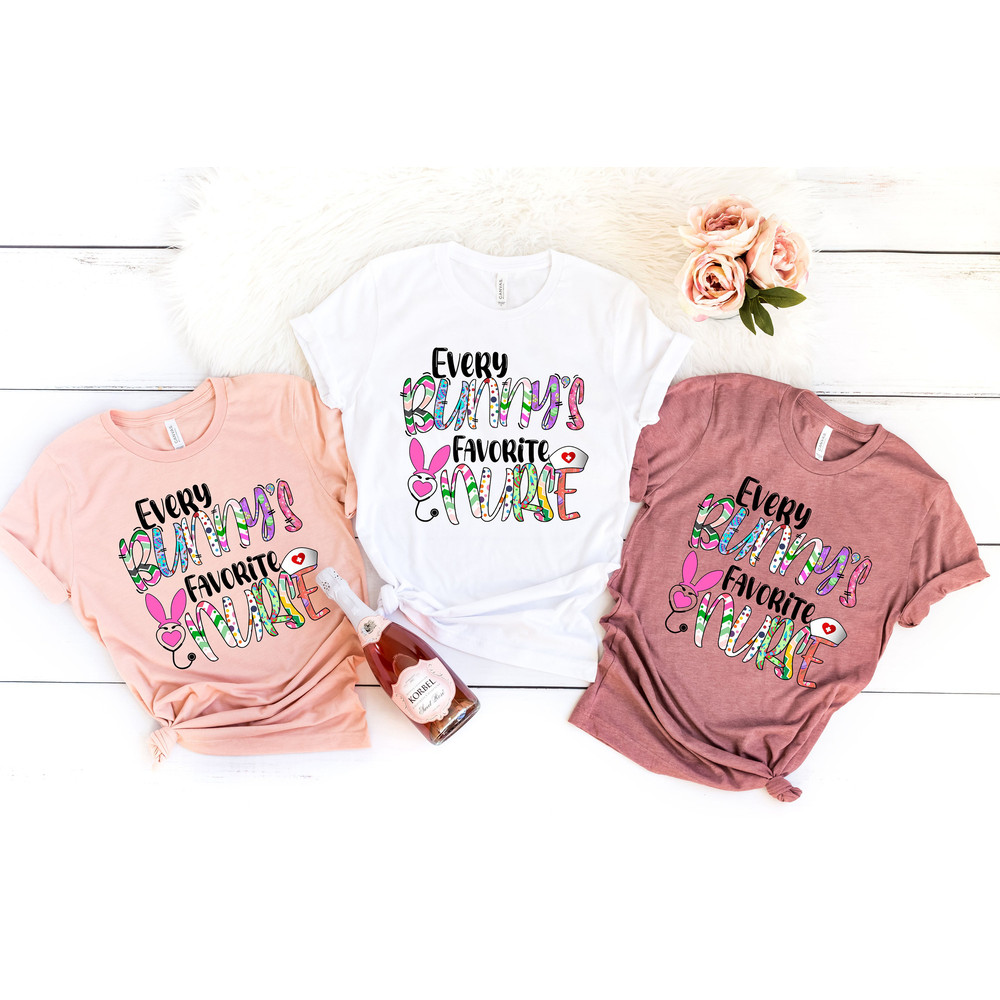 Nurse Shirt, Easter Bunny Shirt, Nurse Gift for Easter Day, Nurse Crew Shirt, Easter Family Matching Shirt, Easter Shirt for Woman - 1.jpg
