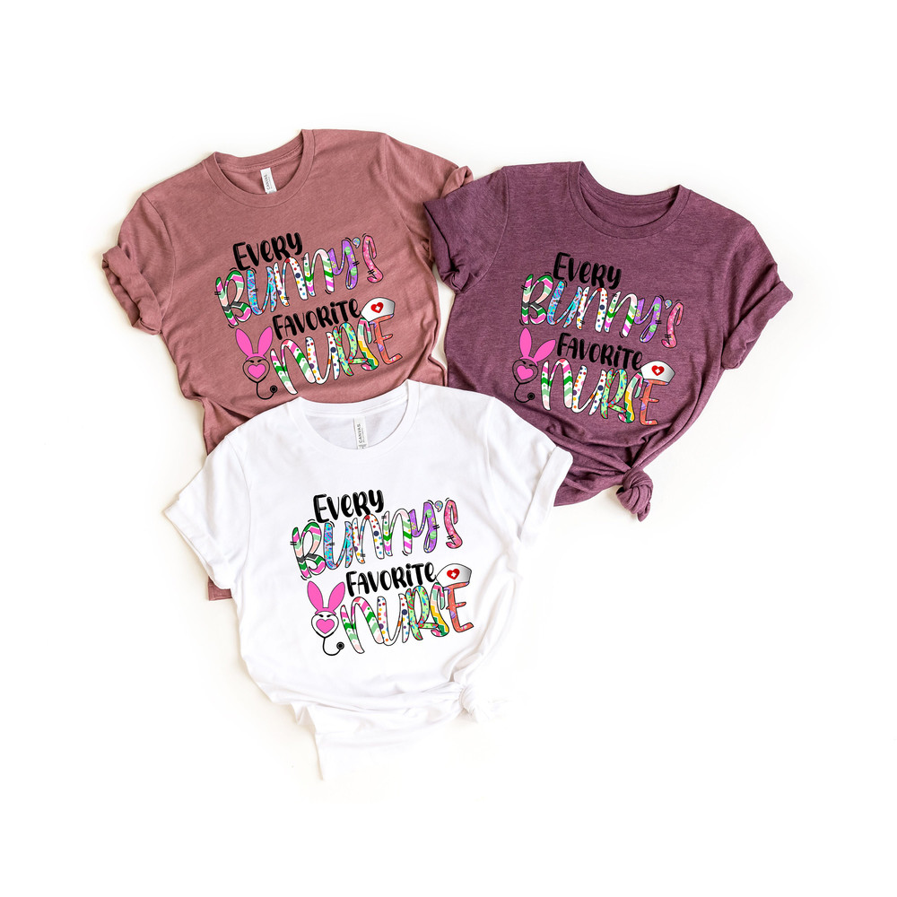 Nurse Shirt, Easter Bunny Shirt, Nurse Gift for Easter Day, Nurse Crew Shirt, Easter Family Matching Shirt, Easter Shirt for Woman - 2.jpg