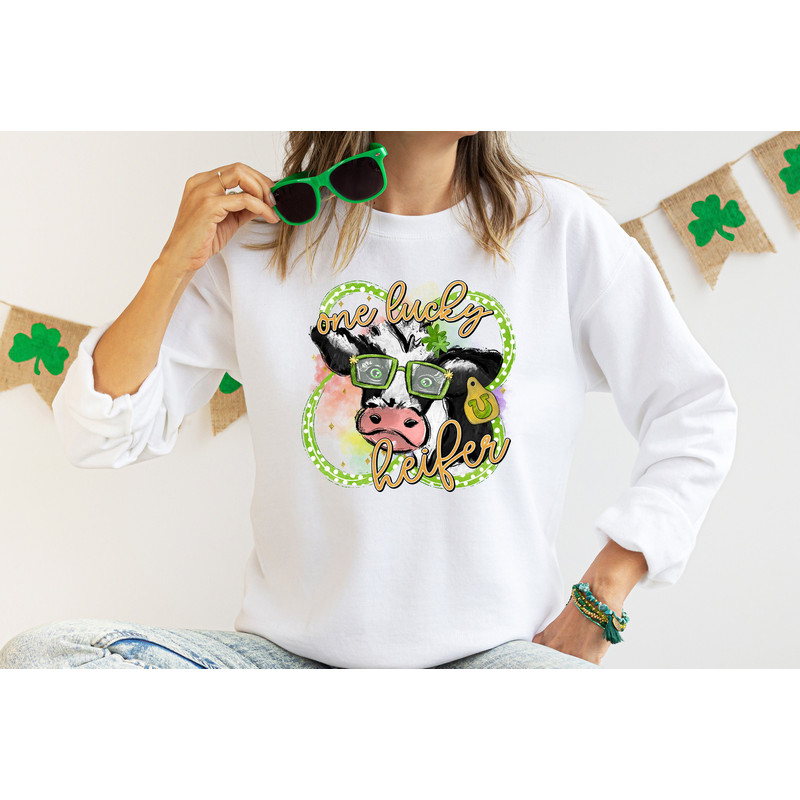 One Lucky Heifer Shirt,Shamrock Shirt,Lucky Shirt,St Patricks Day Shirt,Patricks Day Shirt,St Patricks Shirt,Patricks Day Tee,Lucky Tee - 2.jpg