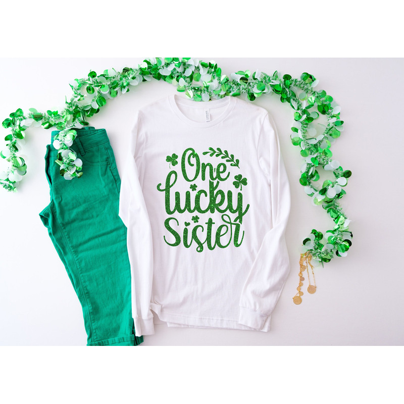One Lucky Sister Youth St Patrick's Day T-Shirt, Toddler Shirt, Youth Shirt, Cute St Patrick's Day Shirt, St Paddy's Day Shirt, Lucky Shirt - 1.jpg