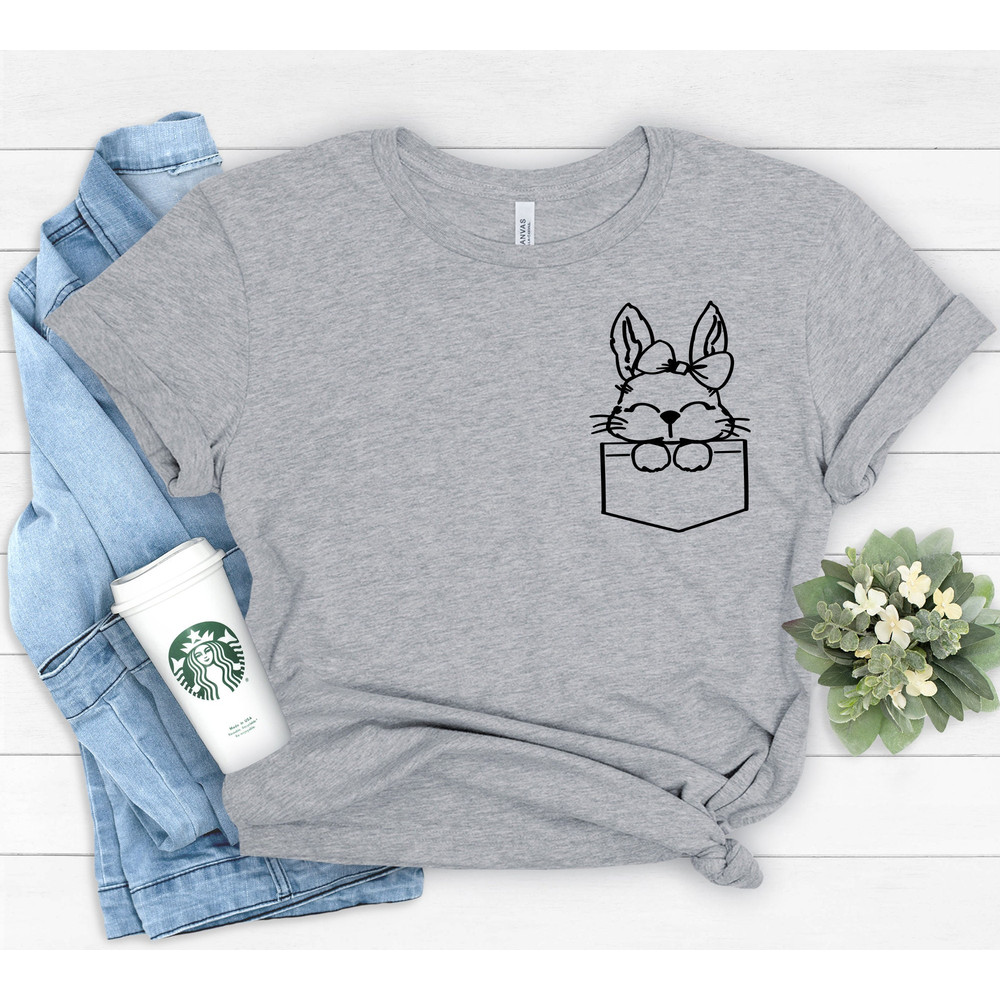 Pocket Easter Bunny Shirt,Bunny With Glasses Shirt,Kids Easter Shirt,Cute Easter Shirt,Easter Day Shirt for Woman, Easter Bunny Shirt - 3.jpg