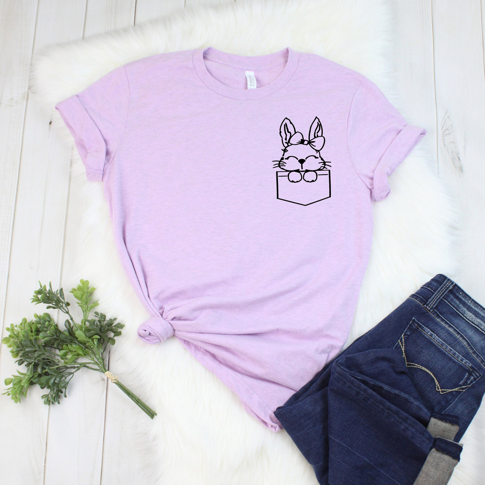 Pocket Easter Bunny Shirt,Bunny With Glasses Shirt,Kids Easter Shirt,Cute Easter Shirt,Easter Day Shirt for Woman, Easter Bunny Shirt - 4.jpg