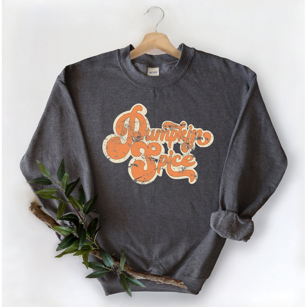 Pumpkin Spice Retro Shadow Sweaters,Bonfires Shirt,Thanksgiving Shirt,Pumpkin Spice Season,Thanksgiving Matching Shirt,Thankful Shirt - 1.jpg