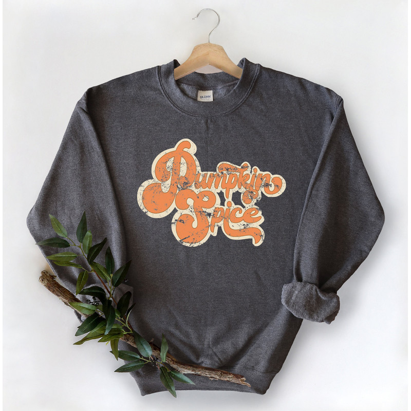 Pumpkin Spice Retro Shadow Sweaters,Bonfires Shirt,Thanksgiving Shirt,Pumpkin Spice Season,Thanksgiving Matching Shirt,Thankful Shirt - 1.jpg