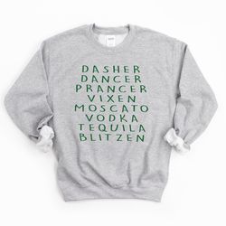 reindeer names shirts,holiday party shirt,christmas reindeer shirt,matching family ,personalized xmas tee,matching chris