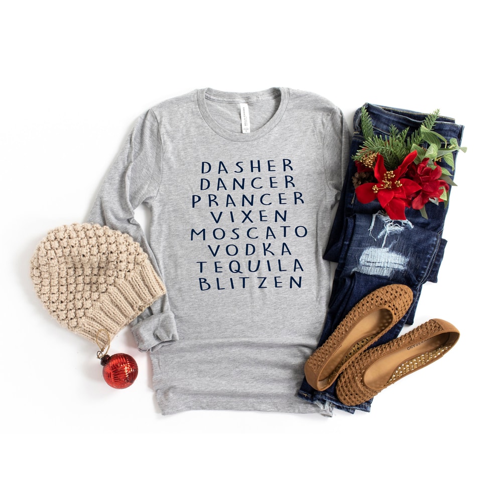 Reindeer Names Shirts,Holiday Party Shirt,Christmas Reindeer Shirt,Matching Family ,Personalized Xmas Tee,Matching Christmas - 2.jpg