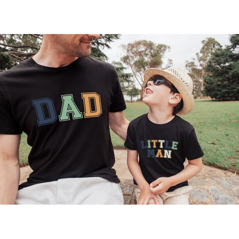 Retro Little Man And Dad Matching Shirts, Retro Boys And Dad Shirt, Dad and Son matching Shirt,daddy and me shirt,Father birthday Gift - 2.jpg