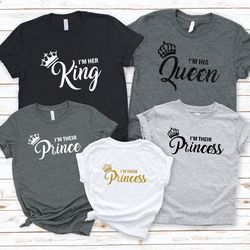 royal family shirts, king queen prince princess family matching shirts, mommy and me shirts, daddy and me shirts, custom