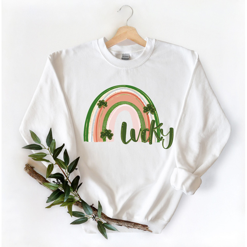 Shamrock Sweatshirt,St Patricks Day Sweatshirt ,Lucky Shirt,Rainbow Shirt,Lucky Me Shirt,Leopard Print Shirt,Kiss Me Shirt,St Patricks Tee - 1.jpg
