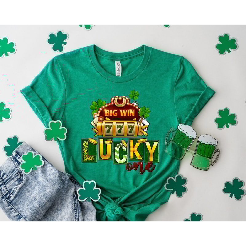 St Patrick's lucky one Shirt, Lucky Shirt, Happy Go Lucky, Shamrock Shirt, St Patty's Shirt, St Patrick's Day Gift, Irish Shirt - 2.jpg