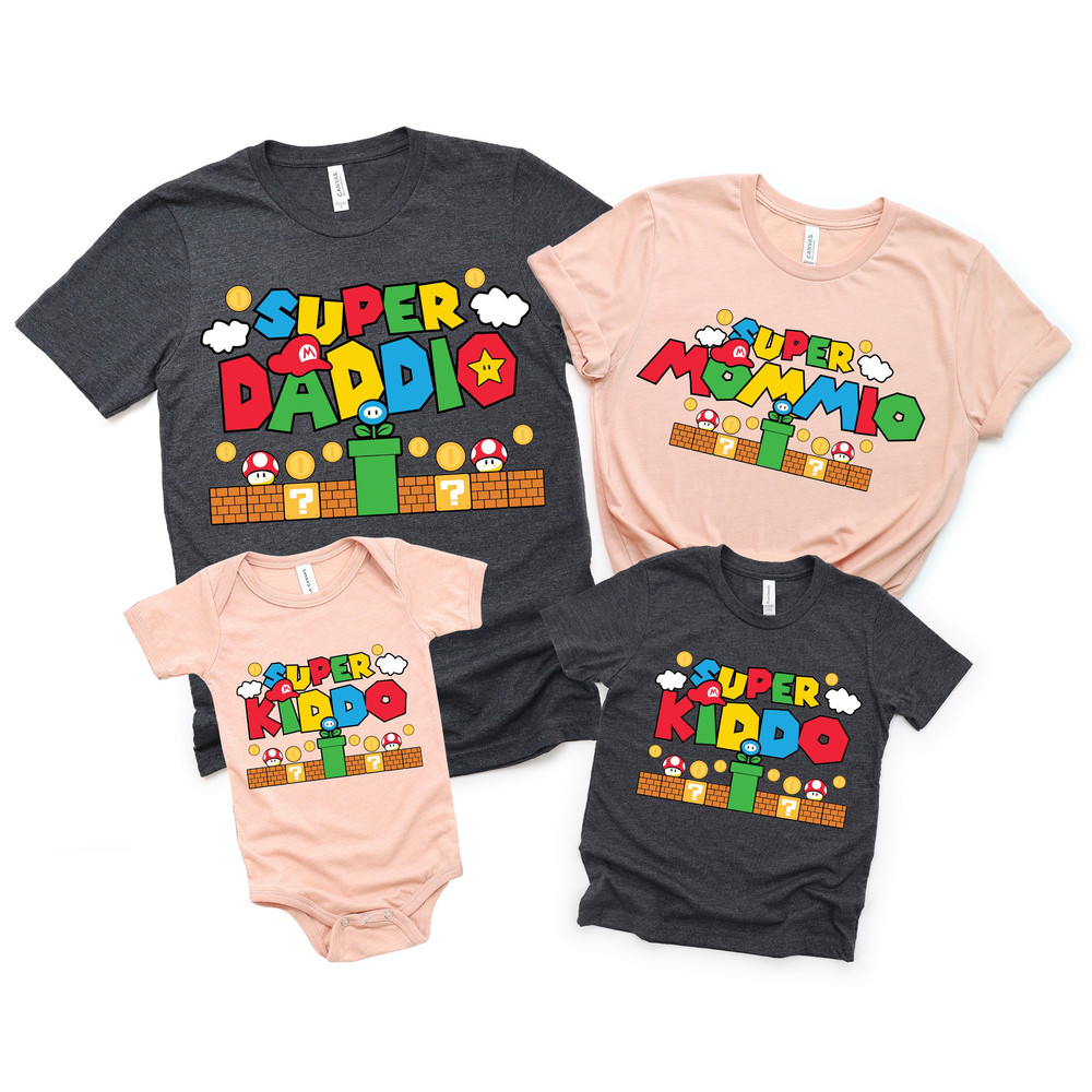 Super Daddio Game Shirt,New Dad Shirt,Super Mommio Shirt,Father's Day Shirt,Super Kiddio Shirt,Gift for Dad,Family Matching Shirt - 1.jpg