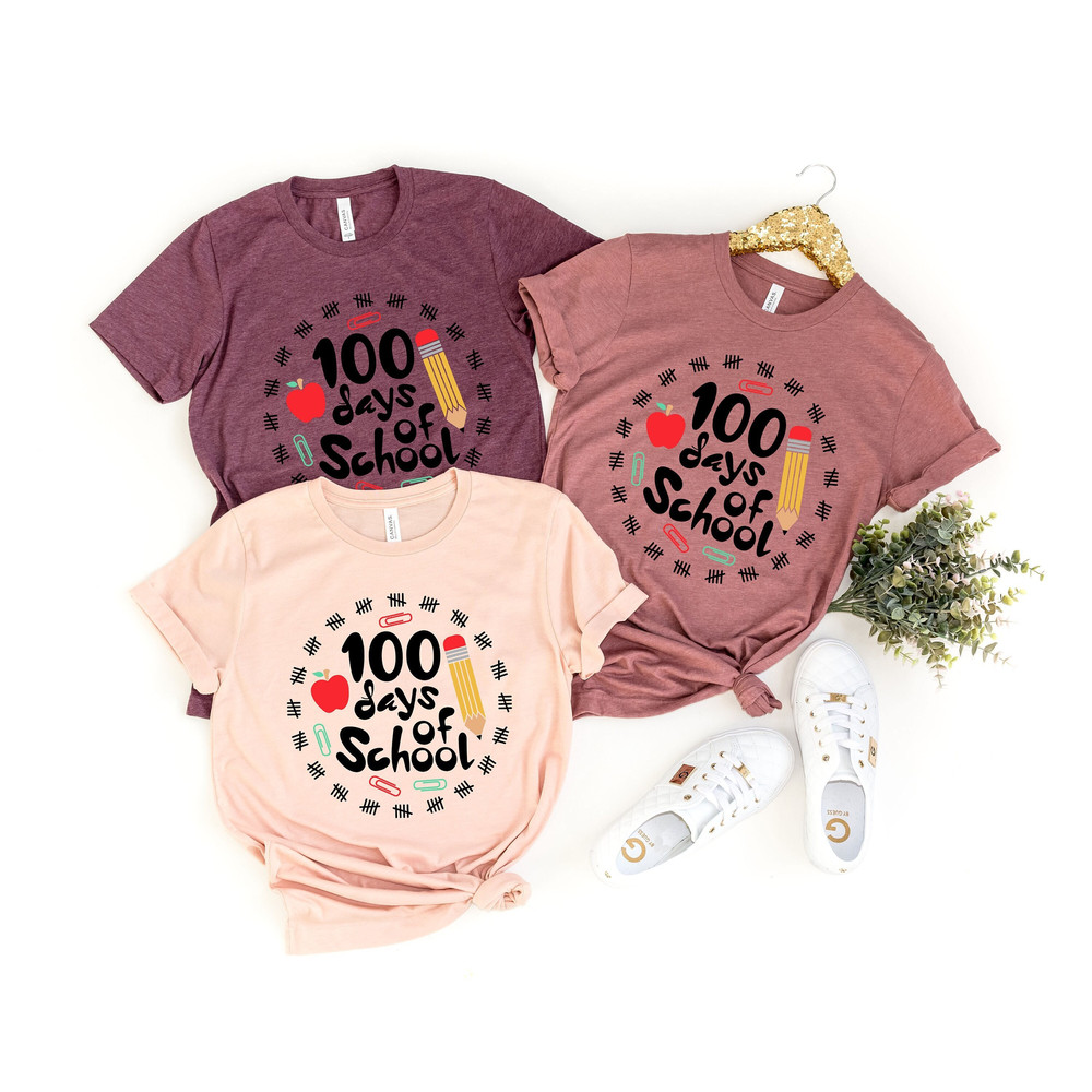 Teacher 100 Days Brighter, Teacher Shirt, 100 Days of School, Teacher Gifts, Teacher Appreciation, 100 Days Brighter,Back to School Shirt - 1.jpg