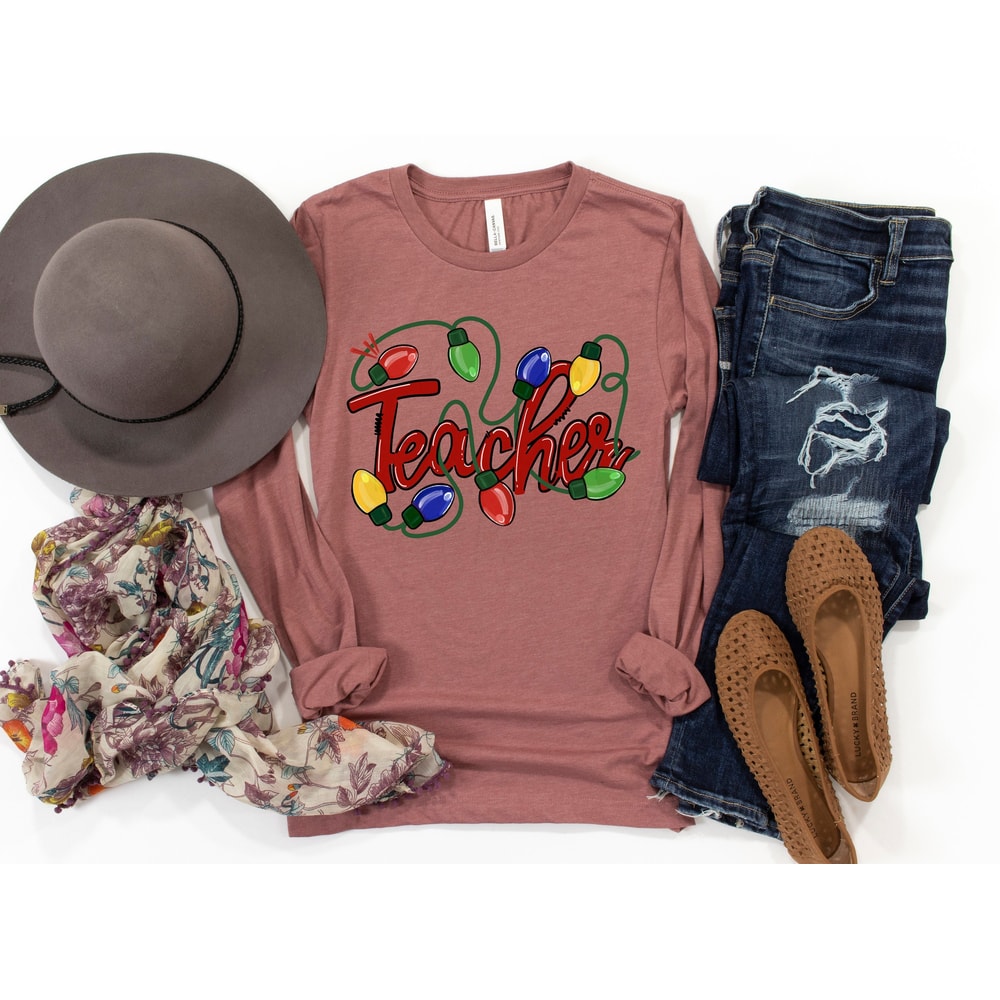 Teacher Christmas Lights Shirt,Teacher Shirt,Teacher Christmas Shirt,Buffalo Plaid Shirt,Christmas Tree Shirt,Christmas Gift For Teacher - 1.jpg