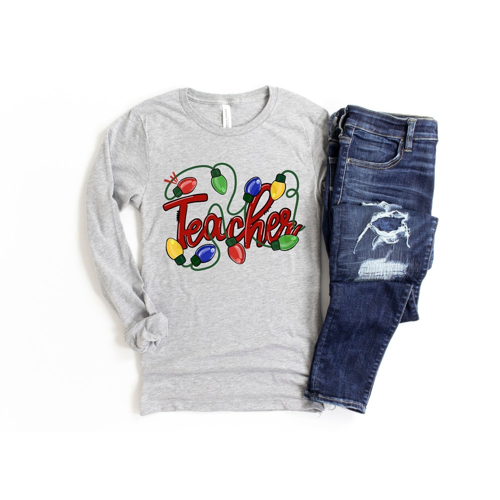 Teacher Christmas Lights Shirt,Teacher Shirt,Teacher Christmas Shirt,Buffalo Plaid Shirt,Christmas Tree Shirt,Christmas Gift For Teacher - 2.jpg