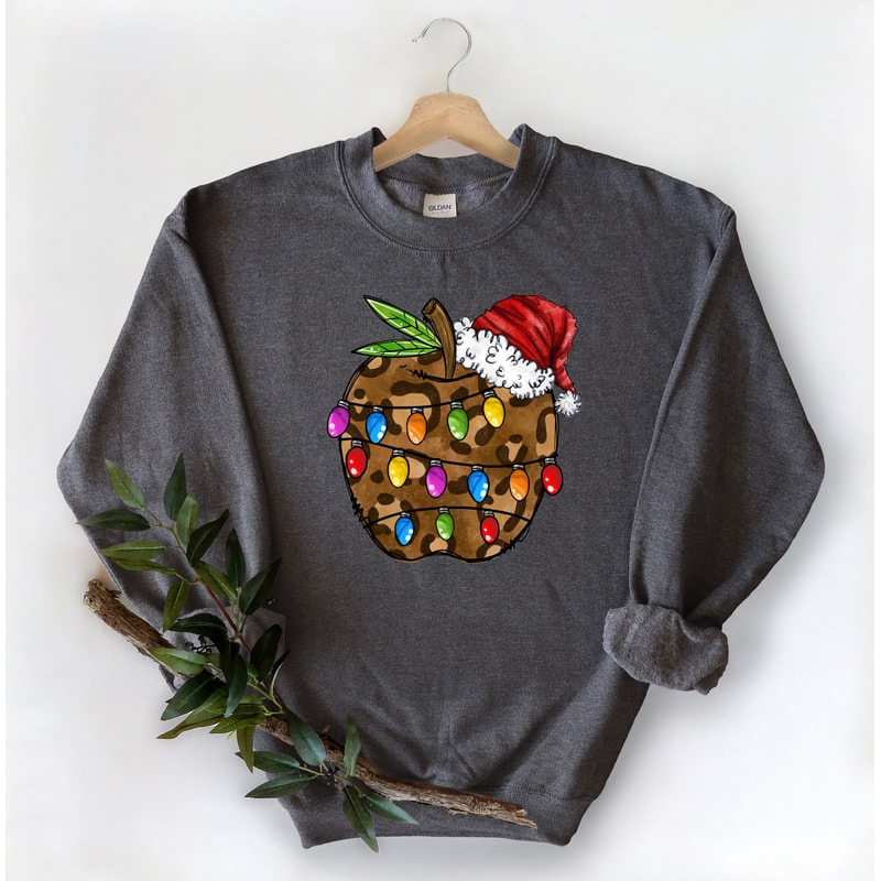 Teacher Christmas Sweatshirt,Christmas Apple Shirt,Teacher Christmas Shirt,Christmas Teach Shirt,Christmas Gift For Teacher Shirt - 3.jpg