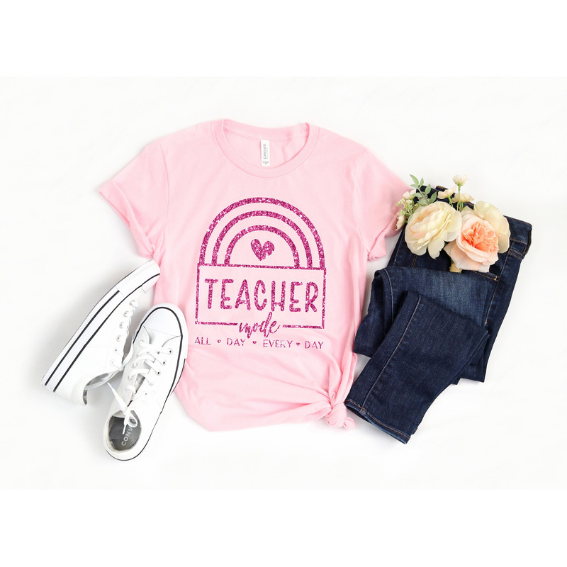 Teacher Mode Shirt, Gift for Teacher, Teacher Shirts, Teaching Shirt, Teacher Gift, Funny Teacher Shirt, Teacher Life, All Day Every Day - 2.jpg