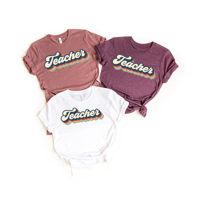 Teacher Retro Vintage shirt,Teacher Shirts For Women,Vintage Boho Teacher Rainbow Shirt,Rainbow Teacher Tshirt,Kindergarter Teacher Shirt - 1.jpg