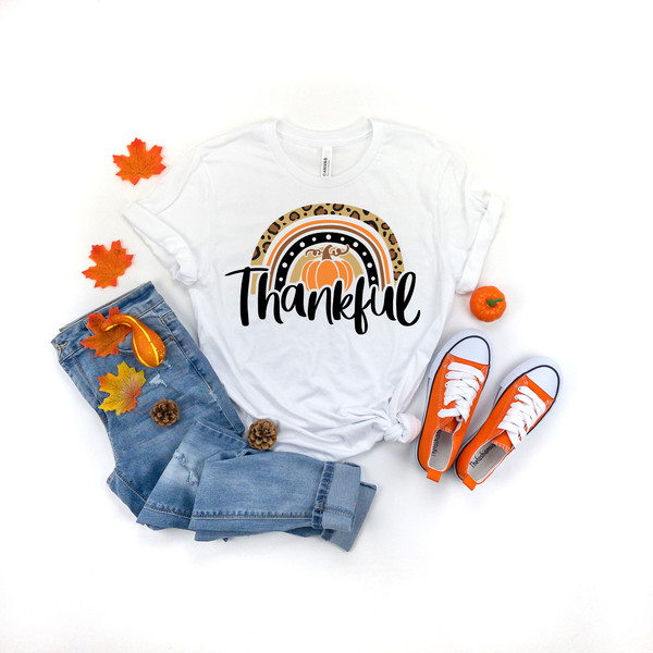 Thankful Rainbow Pumpkin Shirt,Thanksgiving Vacation Shirt,Family Thanksgiving Shirt, Thanksgiving Food Shirt,Thanksgiving Dinner Shirt - 4.jpg