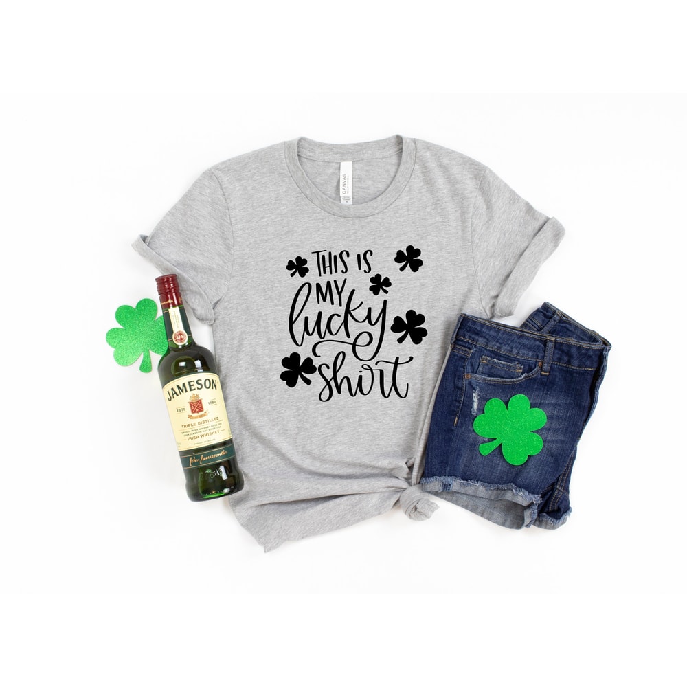 This is my Lucky Shirt,Lucky Shamrock Shirt,Shamrock Tee, Patrick's Day Gift,Patrick's Day Family Matching Shirt,Drinking Shirt - 3.jpg