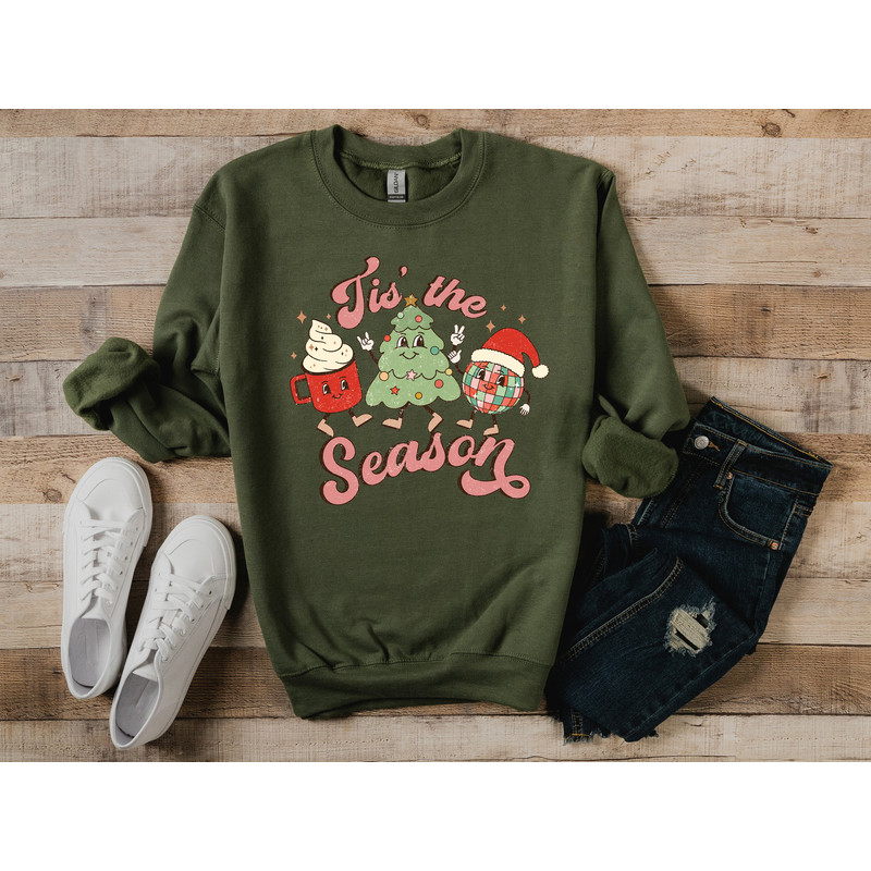 Tis The Season Sweatshirt,Retro Christmas Shirt,Christmas Gift,Holiday Gift,Holiday Sweatshirt,Christmas Family Matching Shirt - 2.jpg