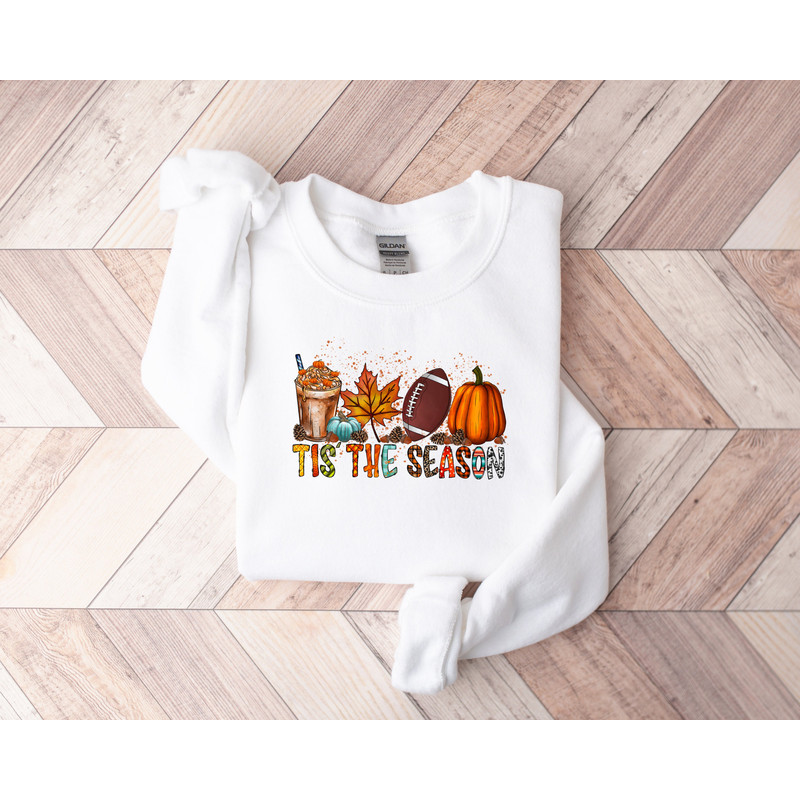 Tis the season Sweatshirt,Thanksgiving Shirt,Thankful Tee,Fall Shirt,Hello Pumpkin,Family Matching Shirt,fall Sweatshirt,football Sweatshirt - 2.jpg