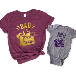 toolbox dad - daddy's helper - father son matching t-shirts - dad shirts - son shirts - father's day gifts - mechanic da