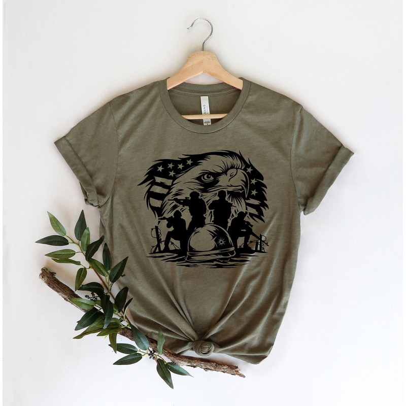 US Patriotic Eagle Soldier Shirt,American Troops Shirt,American Shirts,4th Of July,Patriotic Shirt,Army Tee,Army Veteran Flag,Military Eagle - 1.jpg