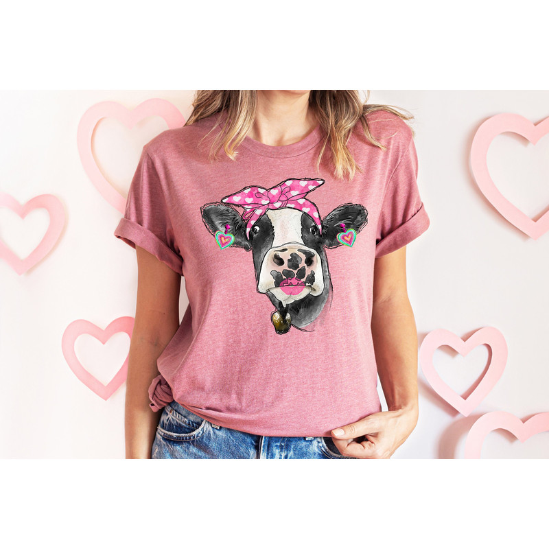 Valentines Day Cow Shirt,Valentines Day Shirts For Woman,Heart Shirt,Cute Valentine Shirt,Valentines Day Gift,Valentines Gift - 1.jpg