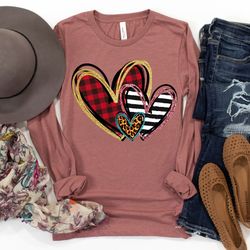 valentine's day heart sweatshirt,leopard love heart shirt,valentines day shirts for woman,valentines day gift,happy vale