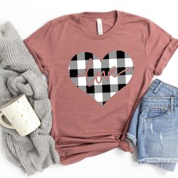 valentines day shirt,plaid heart shirt,valentines day shirts for women, heart shirt, cute valentine shirt, cute valentin