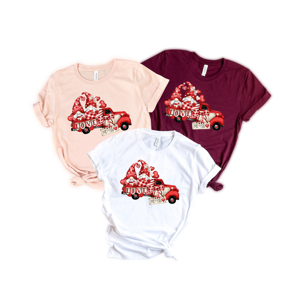 Watercolor Valentine's Day Shirt,Valentines Day Shirts,Vintage Red Truck, Gnomes, Valentine Love, Valentine Retro Trucks,Valentines Day Gift - 2.jpg