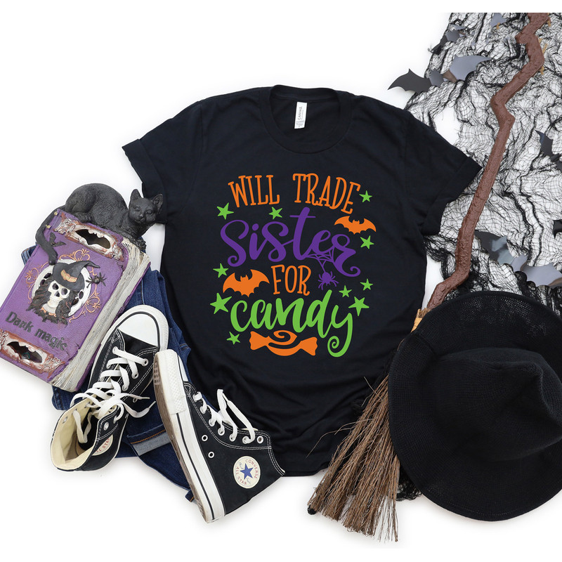Will Trade Sister For Candy shirt,Halloween Party,Halloween T-shirt,Hocus Pocus Shirt,Halloween Funny Tee,Halloween Children Trick or Treat - 2.jpg