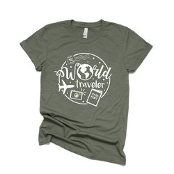 world traveler shirt, world traveler tank top, traveler shirt, women's travel shirt, vacation shirts,traveler gift,women