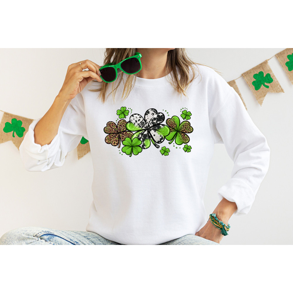 Womens st pattys shirt, leopard shamrock tee, st patricks day shirt, womens st paddys, cute st pattys shirt, st pattys women - 3.jpg