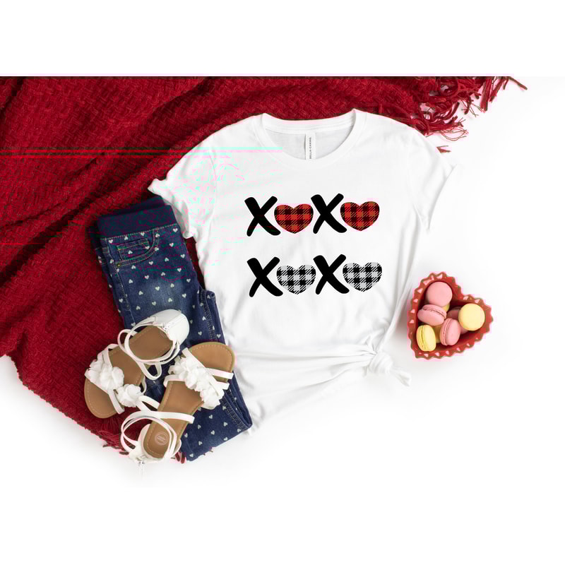 XOXO Shirt,Buffalo Plaid Valentines Day Shirts For Woman,Heart Shirt,Cute Valentine Shirt,Cute Valentine Tee,Valentines Day Gift - 2.jpg