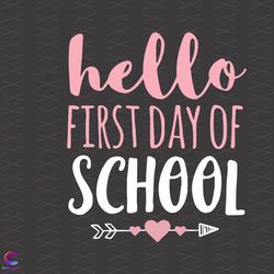 hello first day of school svg, trending svg, first day svg, school svg, hello sc