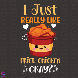 i just really like fried chicken okay svg, trending svg, chicken svg, fried chic