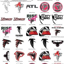 Collection NFL ATLANTA FALCONS  LOGO'S Embroidery Machine Designs