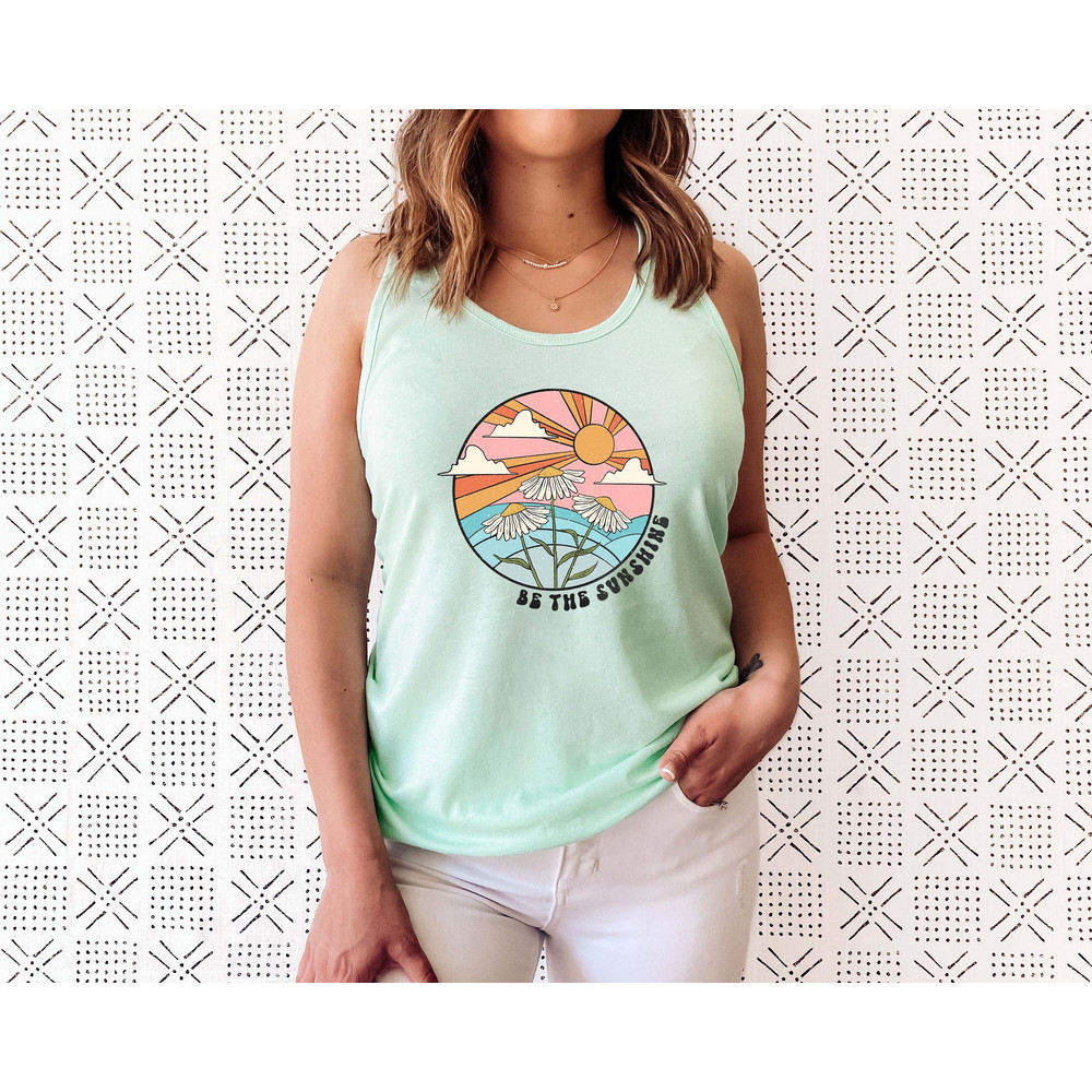 Be The Sunshine Tank Top, Summer Tank For Women, Retro Sun Tank Tee, Vintage Graphic Tank, Kindness Tshirt, Motivational Tank Top - 1.jpg