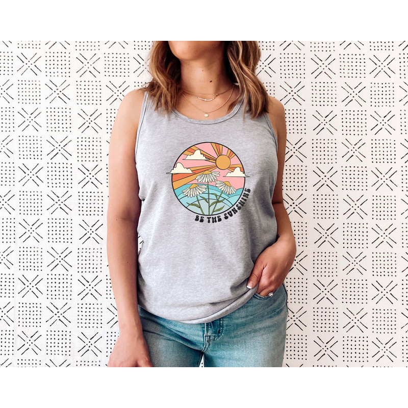 Be The Sunshine Tank Top, Summer Tank For Women, Retro Sun Tank Tee, Vintage Graphic Tank, Kindness Tshirt, Motivational Tank Top - 2.jpg
